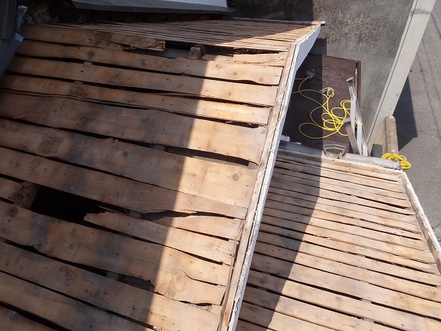 瓦屋根の撤去完了